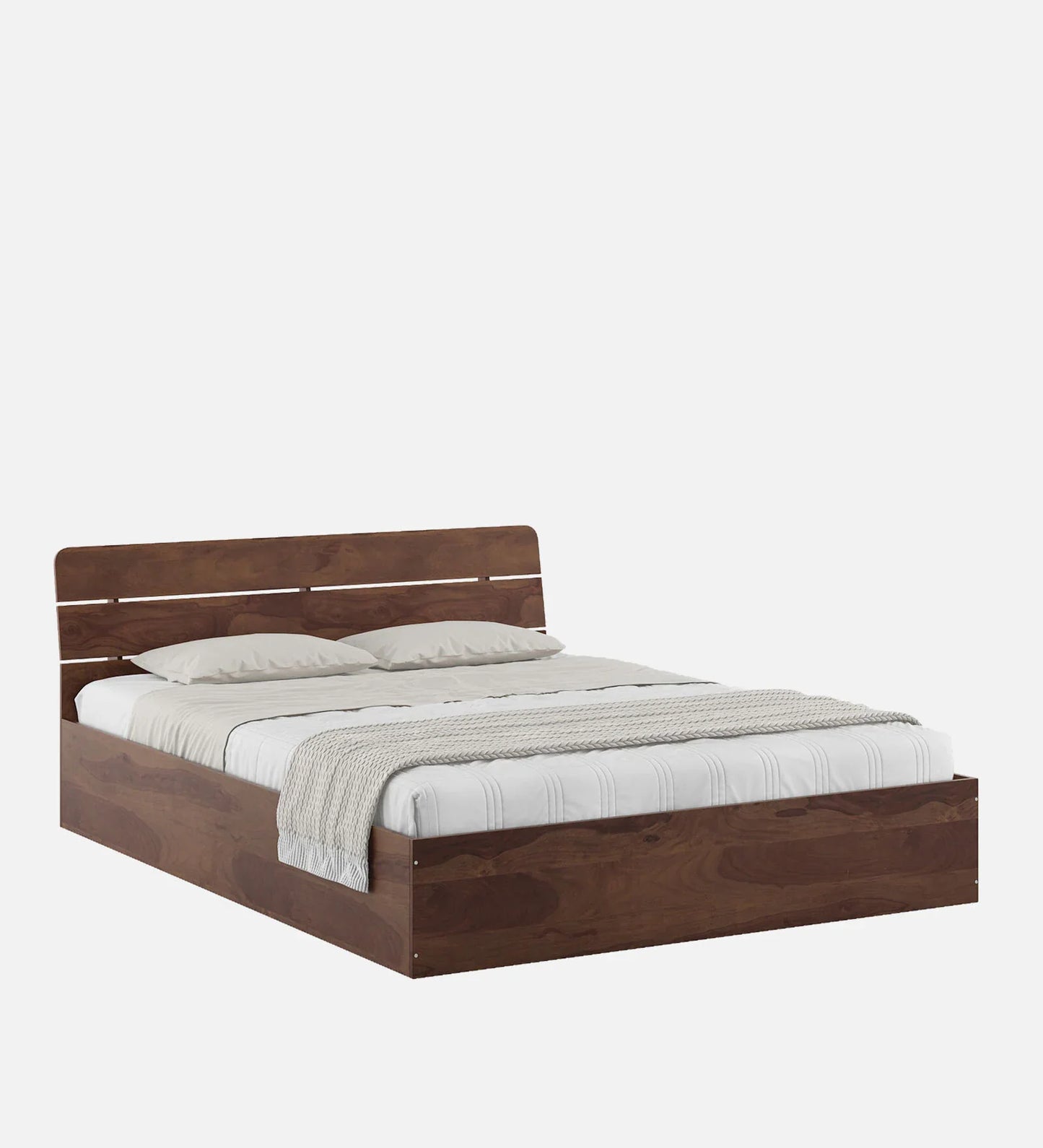 Queen Bed In Sheesham Finish With Box Storage
