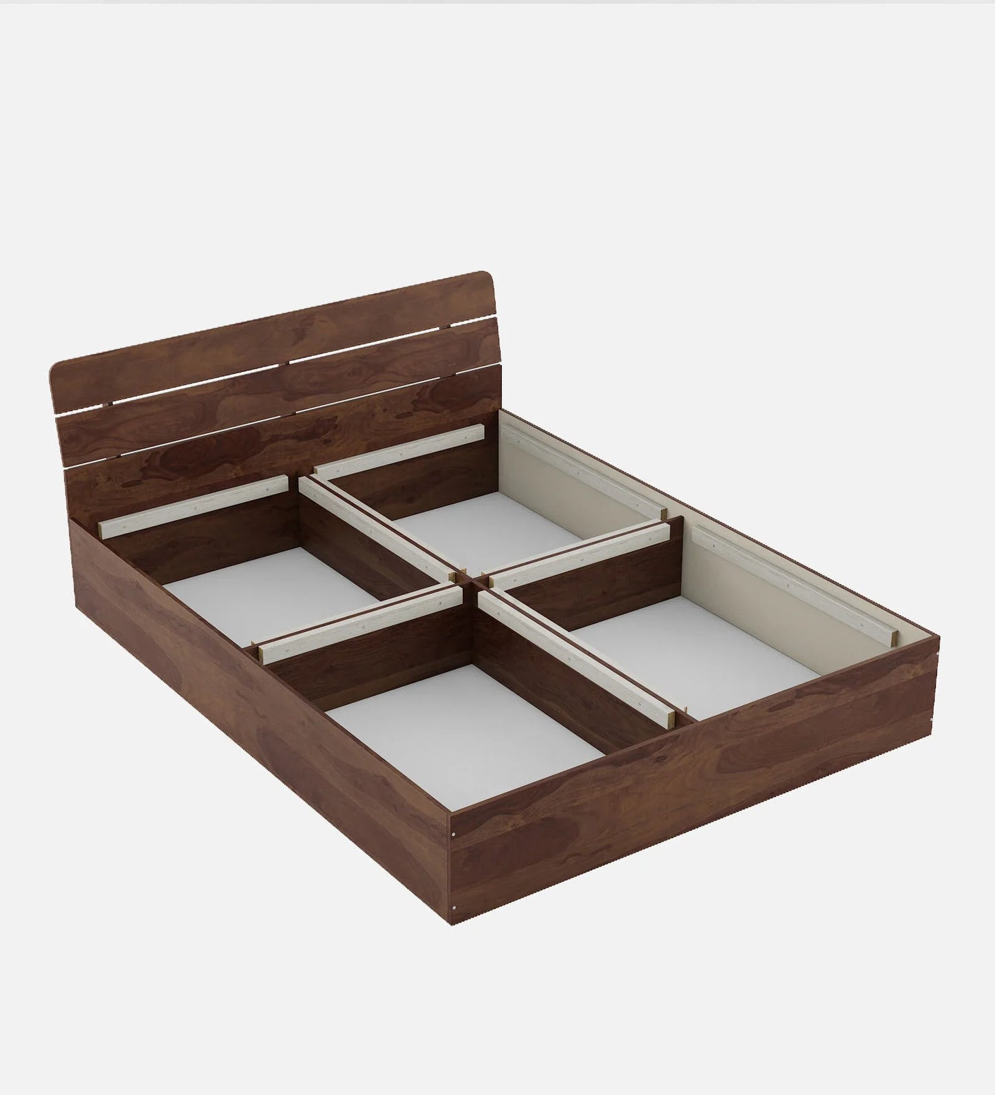 Queen Bed In Sheesham Finish With Box Storage
