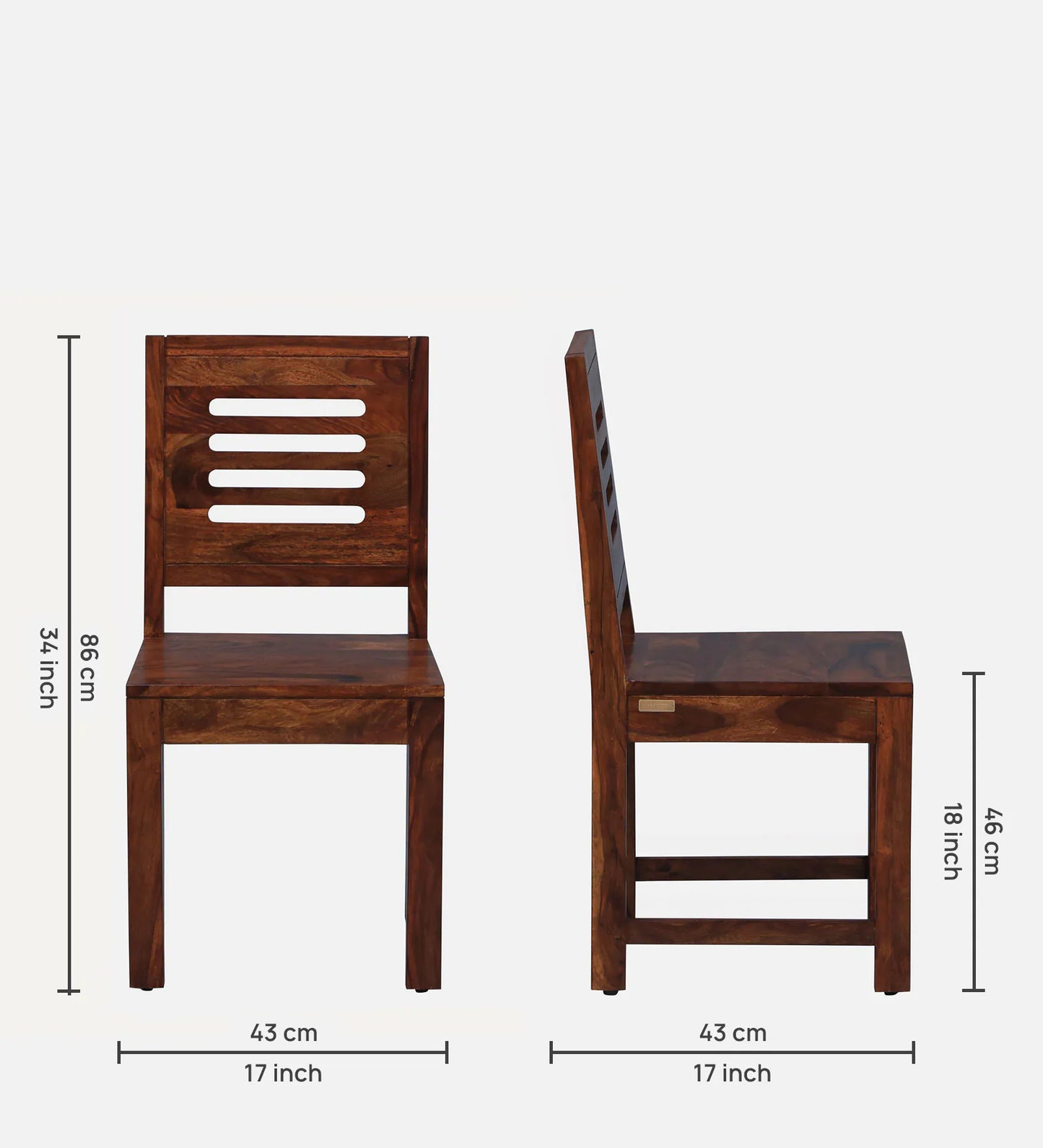 Marin Sheesham Wood 4 Seater Dining Set in Scratch Resistant Honey Oak Finish