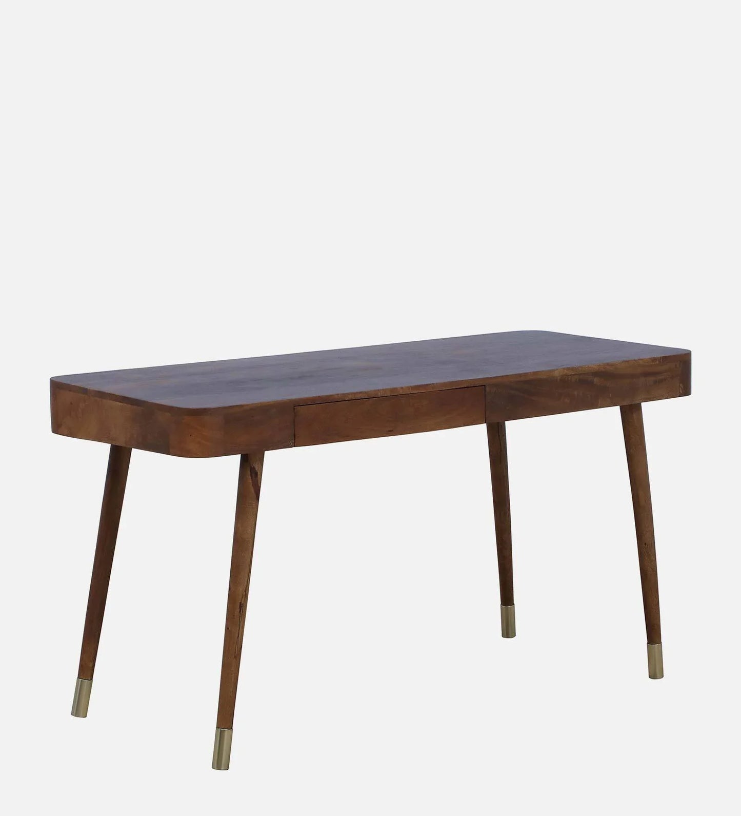 Solid Wood Writing Table In Rustic Teak Finish