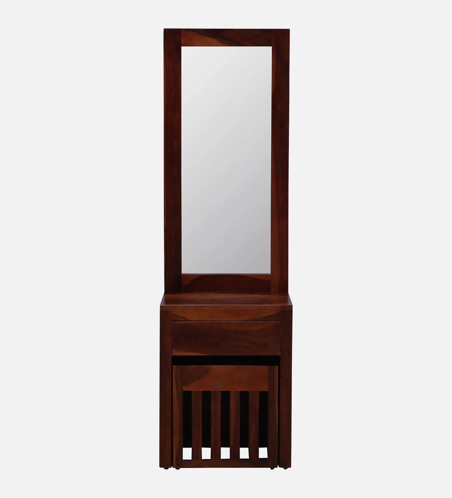 Sheesham Wood Dresser in Honey Oak Finish With Stool