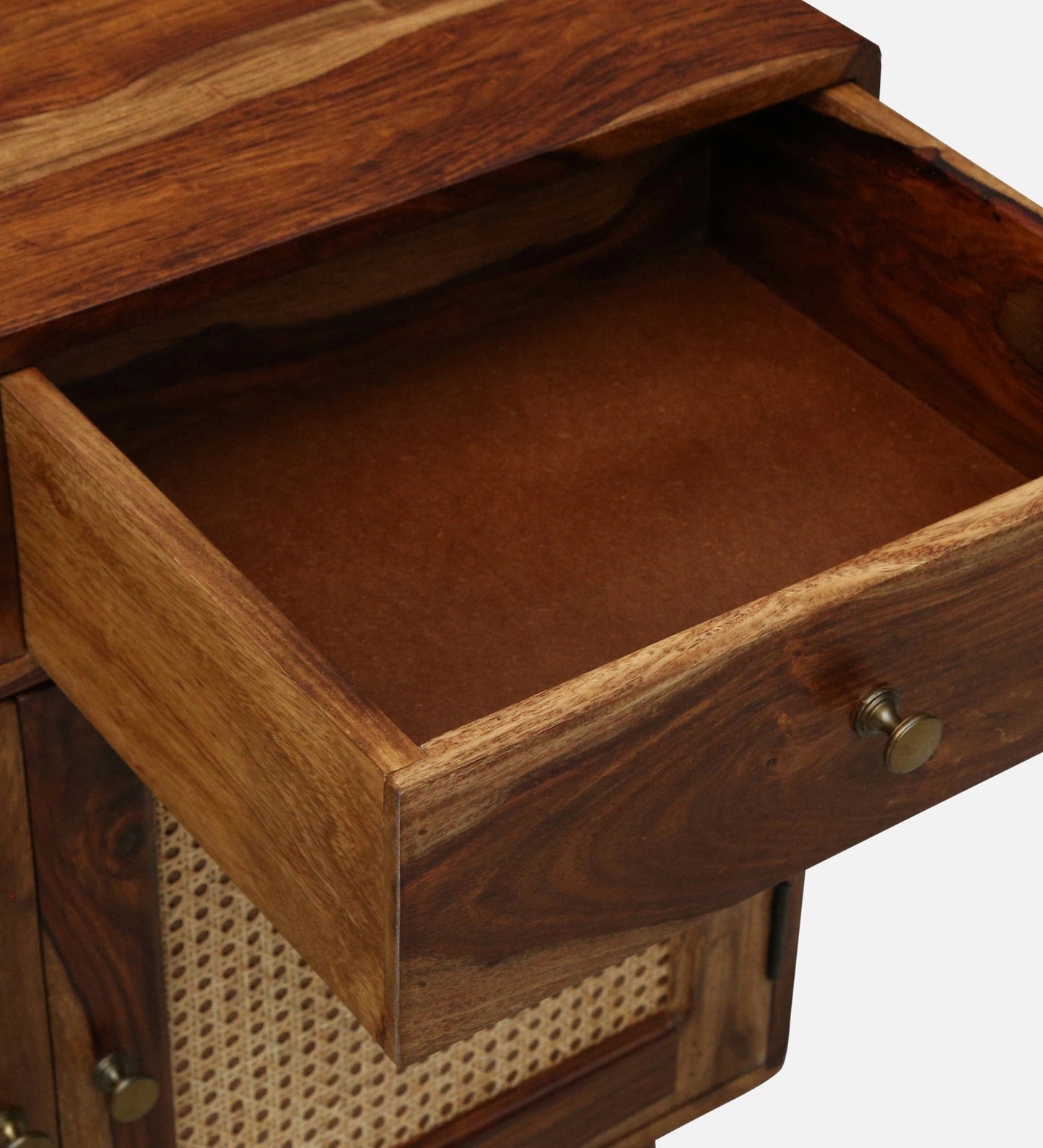 Sheesham Wood 2 Door Sideboard In Provincial Teak Finish