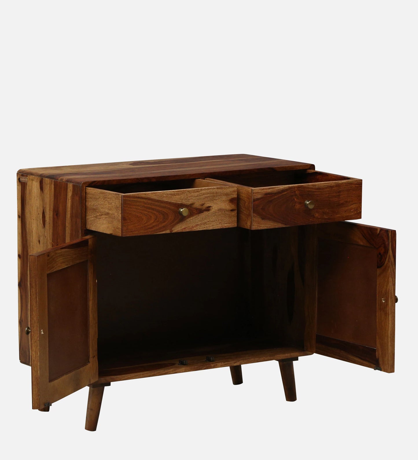 Sheesham Wood 2 Door Sideboard In Provincial Teak Finish