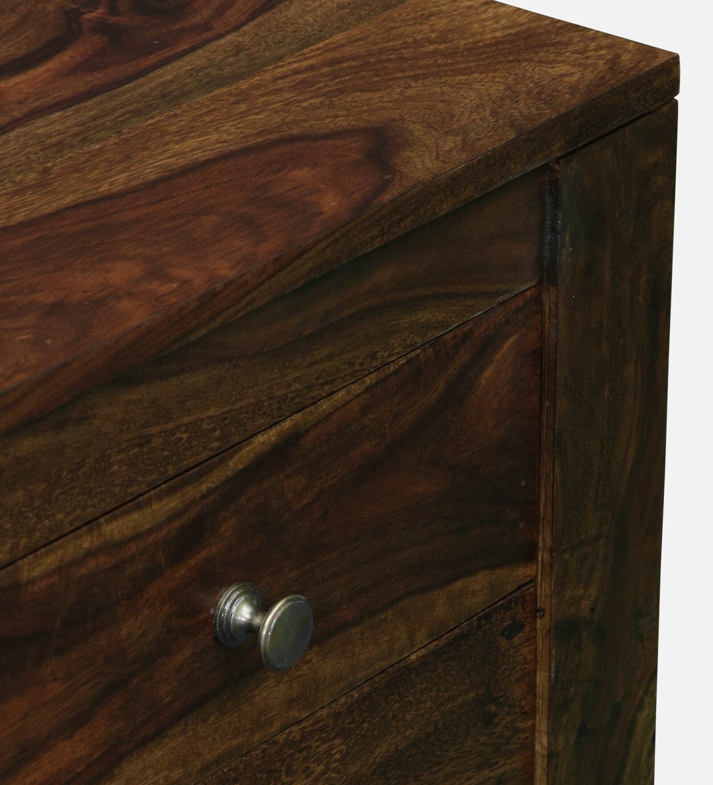 Ravenel Sheesham Wood Two Drawer Console Table In Provincial Teak Finish