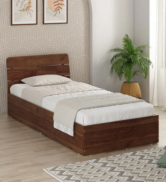 Single Bed In Sheesham Finish With Box Storage