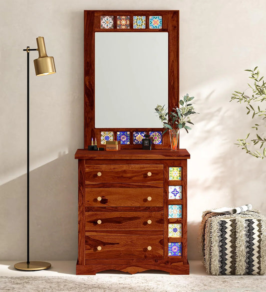 Sheesham Wood Dresser in Honey Oak Finish