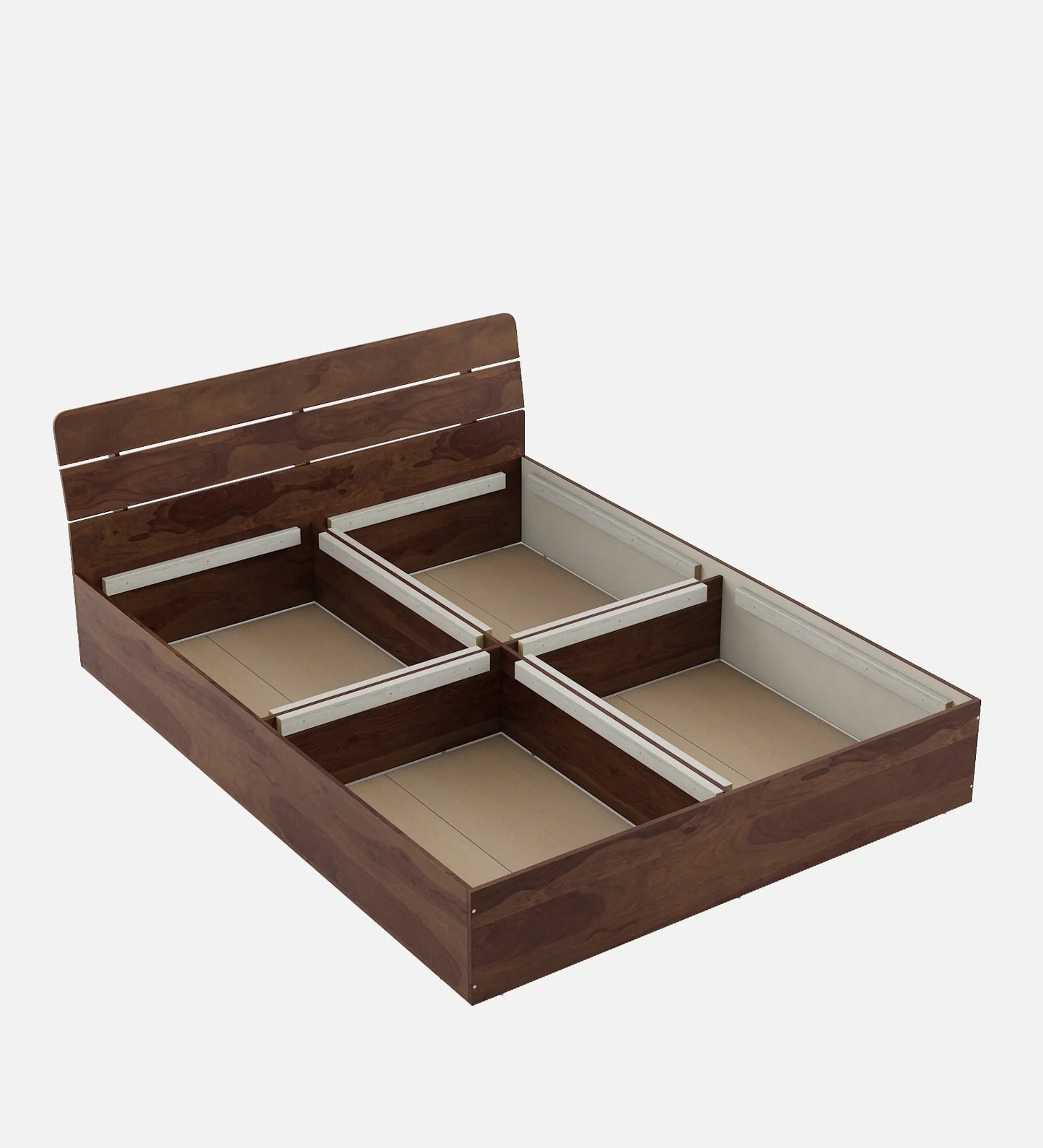 Queen Bed In Sheesham Finish With Box Storage