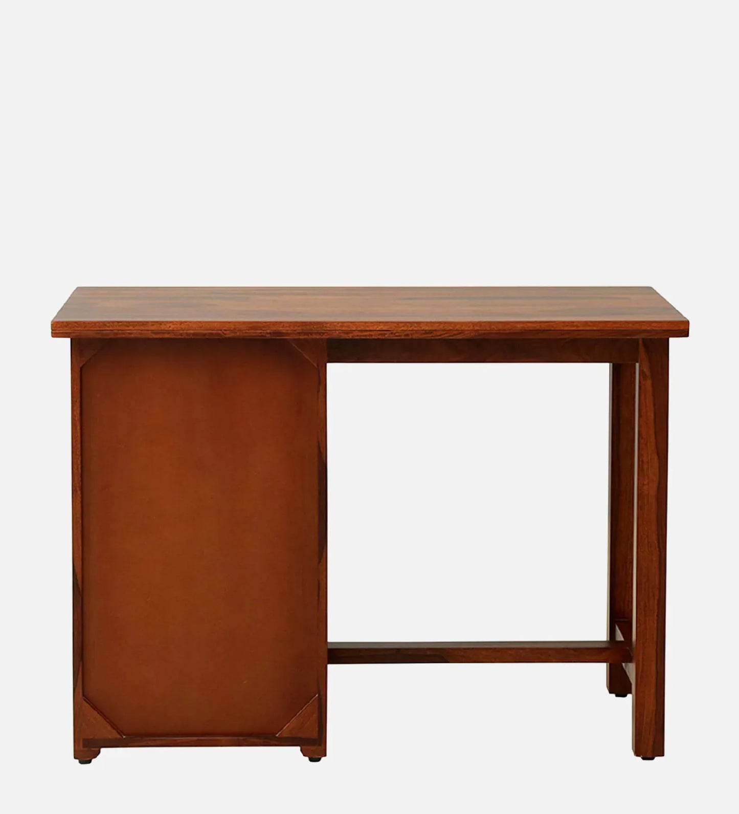 Sheesham Wood Writing Table In Scratch Resistant Honey Oak Finish With Drawers